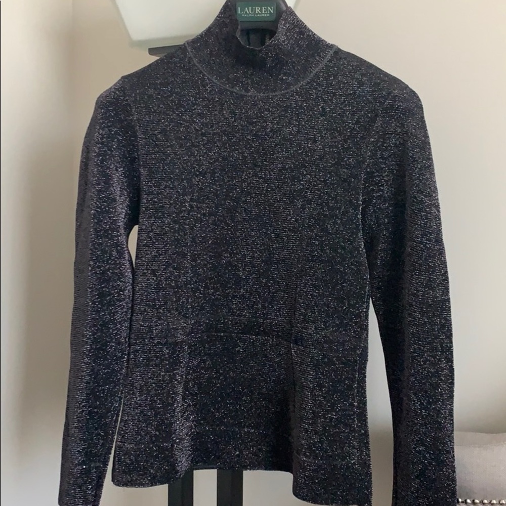 ZARA Metallic Shinny Black Sweater